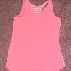 Pink and striped tank top